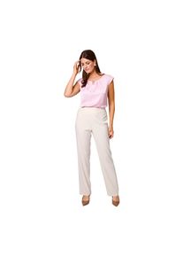 HERMANN LANGE Collection, Damen, Bundfaltenhose mit elastischem Bund, sand, N-Gr, 44 -N-Gr, sand, Stoffhose von HERMANN LANGE