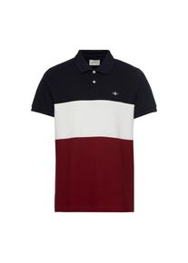 Gant , Herren,Damen , Poloshirt »BLOCK STRIPE KA RUGGER«, dreiteiliger Farbmix für modernen Look , EVENING BLUE , 4XL , 4XL , Kurzarm-Design, ideal...