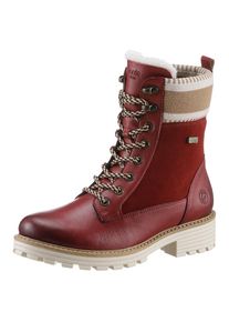 Remonte , Winterboots »Elisabeth Hurley-Collection« , Schnürboots, Schnürstiefelette mit wasserabweisender TEX-Membran , rot-sand , 38 , 38 ,...