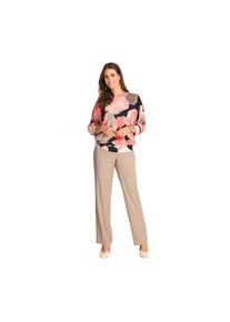 HERMANN LANGE Collection, Damen, Blusenshirt mit B&uuml;ndchen an &Auml;rmeln und Saum, faded rose-taupe, 38, faded rose-taupe, Gemusterte Bluse von HERMANN 