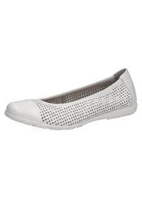 Caprice , Ballerina , Slipper, Bequemschuh, Schlupfschuh mit Perforation , weiß , 40 , 40 , Ballerina in bequemer Form
