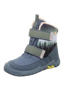 Superfit , Jungen , Winterstiefel »TRACE WMS: mittel« Barfußschuh, Klettstiefel, Winterschuh mit Digital Druck , blau kombiniert , 27 , 27 ,...