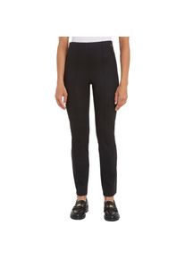 Tommy Hilfiger, Damen, Strickhose &raquo;SLIM ELEVATED KNITTED PANT&laquo; mit Metall-Markenlabel, Black, N-Gr, 34 -N-Gr, Black, Strickhose von Tommy Hilfiger