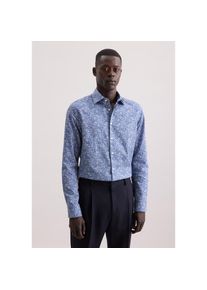 Seidensticker, Herren, Businesshemd &raquo;Schwarze Rose&laquo; Slim 1/1 Kentkragen Paisley, dunkelblau, normale &Auml;rmell&auml;ngen, M (39) -normale &Auml;rmell&auml;ngen, 