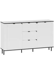 Carryhome Sideboard , Weiß , Holzwerkstoff , 2 Fächer , 3 Schubladen , 136.8x82x35.2 cm , Beimöbel erhältlich, stehend , Kleinmöbel, Kommoden, Sideboards