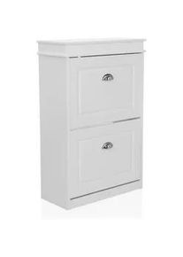 Mid.you Schuhschrank , Weiß , Metall , 53x82x24 cm , stehend , Kleinmöbel