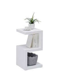 Xora Beistelltisch , Weiß , Holzwerkstoff , quadratisch , Bodenplatte , 32x59x32 cm , Bsci , Wohnzimmer, Wohnzimmertische, Beistelltische, Beistelltische eckig