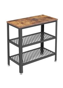 Boxxx Beistelltisch, Braun, Schwarz, Metall, Holzwerkstoff, rechteckig, eckig, 60x60x30 cm, einfacher Aufbau, Wohnzimmer, Wohnzimmertische, Beistelltische, Beistelltische Metall