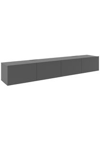 Hom&acute;in Hom`in Lowboard, Anthrazit, Holzwerkstoff, 240x36.7x45 cm, Typenauswahl, h&auml;ngend, in verschiedenen Gr&ouml;&szlig;en erh&auml;ltlich, Wohnzimmer, TV M&ouml;bel, Lowboards, Lowboards h&auml;ngend