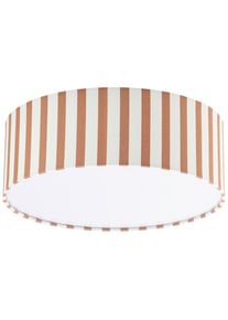 Novel Deckenleuchte, Braun, Naturfarben, Metall, Kunststoff, Textil, 13 cm, Lampen & Leuchten, Innenbeleuchtung, Deckenleuchten, Deckenleuchten