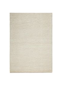Linea Natura Handwebteppich , Beige , Textil , Struktur , rechteckig , 90x160 cm , AZO-frei, Handmade in India , pflegeleicht, leicht zusammenrollbar , Teppiche und B&ouml;den, Teppiche, Schafwollteppiche