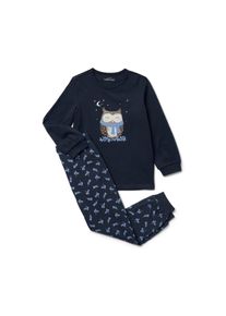 Tchibo - Kinder-Pyjama »Glow in the dark« - Unisex - Gr. 98/104 - dunkelblau/print