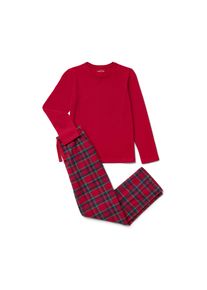 Tchibo - Kinder-Flanell-Pyjama - Mädchen - Gr. 158/164 - rot/kariert