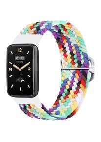 OEM Mi Band 7 Pro / M7 Pro Geflochtenes Armband (6), Regenbogen (Geflochtenes Nylon), Uhrenarmband, Mehrfarbig