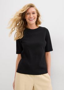 bonprix Női Póló tiszta bio-pamutból, fekete, 44/46