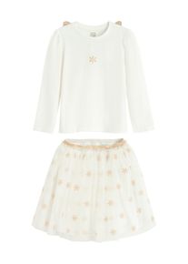 Cool Club Flickor Set beige / vit Storlek 110