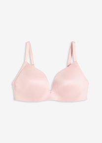 bonprix Femei Sutien vătuit fără armătură, din material lucios, roz, 85A