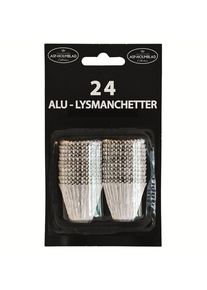 Asp-Holmblad Kerzenhalter Silber