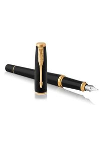 Parker Urban Füller | Muted Black mit Goldzierteilen | Füllfederhalter mit feiner Feder und blauer Tinte | Geschenkbox