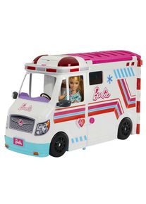 Barbie Emergency Vehicle Transforming Ambulance and Care Clinic with 20+ Pieces