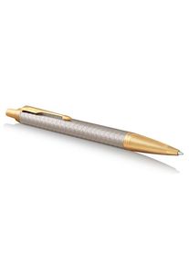 Parker IM Kugelschreiber | Premium Warm Silver | Mittlere Spitze | Blau | Geschenkbox