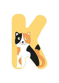 Small Foot - Wooden Animal Children's Letter - K