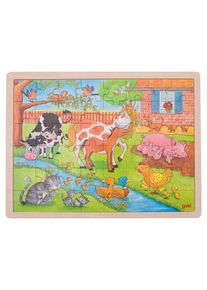 goki Wooden Puzzle - On the Farm 48pcs. Holz