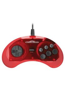 retro-bit Crimson Red - Wired Controller - Sega Mega Drive