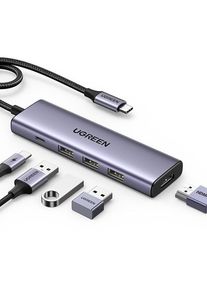 UGREEN 5-in-1 USB-C to 3*USB.3.0+HDMI Hub with USB-C Power Supply