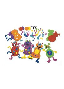 Colorations - Make Your Own Foam Monsters Craft Kit Set of 12