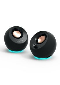 Creative Pebble Pro - Black - Bluetooth - 2.0 PC-Lautsprecher - Schwarz