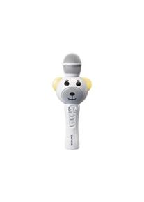 Lenco BMC-060WH - Karaoke microphone with Bluetooth® SD slot lights Aux out- White