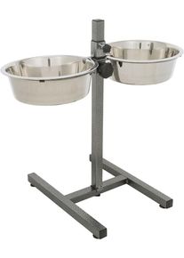 Trixie Verstellbare Hundenapf-Bar mit 2x Edelstahln&auml;pfen 2.8L