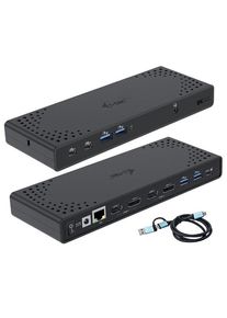 i-tec USB 3.0 / USB-C / Thunderbolt 3 Dual Display Docking Station Gen2 + Power Delivery 100W
