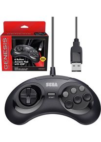 retro-bit 6-button Arcade Pad USB - Black - Wired Controller - MAC