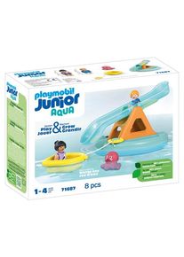Playmobil 1.2.3 - JUNIOR AQUA: Badeinsel mit Wasserrutsche