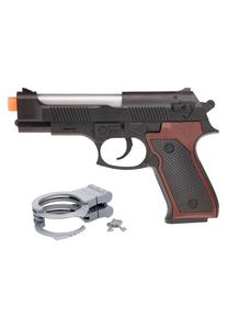 Toi-Toys Police Gun Light and Sound with Handcuffs