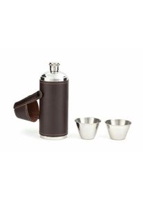 KIKKERLAND Camping Leather Flask Set