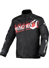 Macna Rainossi, rain jacket unisex , color: Black/Red/White , size: M