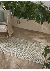 benuta Nest Agra Krem/blå 80x240 cm Geometrisk