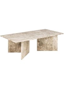 Livetastic Couchtisch , Creme , Stein , rechteckig , 70x42x140 cm , Wohnzimmer, Wohnzimmertische, Couchtische, Couchtische Keramik