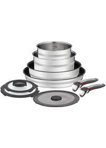 Tefal Pfannen-Set »Jamie Oliver Ingenio, Pfannenset abnehmbarer Griff, antihaftversiegelt« Edelstahl 2x Pfannen Ø 24/28 cm, 2x Kasserollen Ø 16/20...