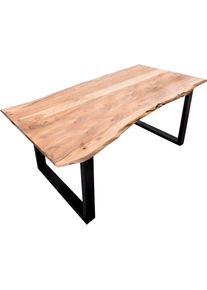 Sit Esstisch »Tops&Tables« Tischplatte aus Akazie mit Baumkante wie gewachsen in beige, Größe B/H/T: 140 cm x 77 cm x 80 cm