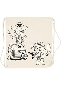 Creativ Company Color your own Cotton Gym Bag Pirates