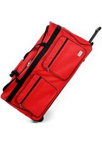 Monzana Saco de viagem XXL com fun&ccedil;&atilde;o de trolley 160L vermelho
