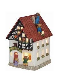 Dekohaus , Multicolor , Keramik , 12x18x10 cm , Dekoration, Dekofiguren & Skulpturen, Dekoobjekte