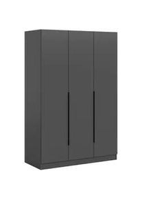 Mid.you Drehtürenschrank , Anthrazit , Kunststoff , Holzoptik , 4 Fächer , 0 Schubladen , 120x181x52 cm , FSC Mix , in verschiedenen Größen erhältlich , Schlafzimmer, Komplette Schlafzimmer und Serien, Schlafzimmerserien