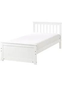 Beliani Bett mit Lattenrost 90x200 cm Weiß Olendon , Holz , 90x200 cm , Schlafzimmer, Betten