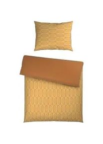 Novel Wendebettwäsche , Gelb , Textil , 140x200 cm , pflegeleicht, atmungsaktiv, hautfreundlich, schadstoffgeprüft , Heimtextilien, Bettwäsche & Leintücher, Bettwäsche, Wendebettwäsche