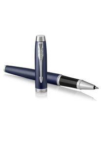 Parker IM Tintenroller | Matte Blue | feine Spitze | Schwarz | Geschenkbox